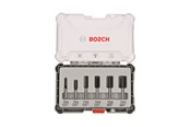 Bormaskin & Bits - Bosch Sett med fresejern, 6 notfreser, 8 mm tange 6-piece Straight Router Bit Set. - 2607017466
