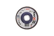 Vinkelsliper - Bosch X-LOCK-lamellslipeskiver, rett modell, plastplate, Ø125 mm, G 120, X571, Best for Metal, 1 stk. D= 125 mm, G= 120, rett - 2608619212