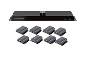 Repeater, forsterkere, bridges og transceivere - IC INTRACOM techly HDMI 1x8 Extender Splitter over CAT6/6a/7 50m with IR pass-back - IDATA EX-HL81TY