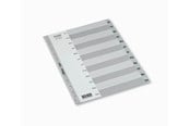 Lommer, Omslag & Registre - Bantex Strong-Line®-Skillekortsett Jan-Dec, Grå - 100204661