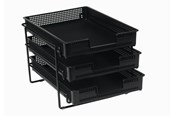 Skrivebordstilbehør - Bantex Orth Brevkurver, 3-Pakning, Svart - 100400366