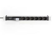 Strømkabel (ekstern) - DIGITUS 6-Port - 1U - Aluminum PDU - DN-95417