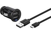 Mobil - Adaptere og ladere - Pro USB Car charger 12V - 2x USB (2.4A) - 1m cable - 4040849716928