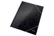 Mapper & Ordrebrett - Leitz Strikkmappe WOW kartong A4 Sort - 39820095