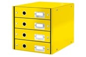 Arkivering & Oppbevaring - Leitz Skuffkabinett Click & Store WOW 4 skuffer Gul - 60490016