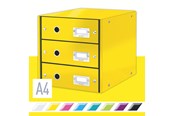 Arkivering & Oppbevaring - Leitz Skuffkabinett Click & Store WOW 3 skuffer Gul - 60480016