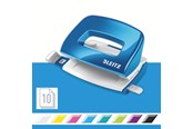Hullemaskin & Stiftemaskin - Leitz Hullemaskin WOW Mini 2 hull/10 ark Blå - 50601036