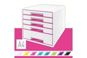 Arkivering & Oppbevaring - Leitz Skuffkube WOW 5 skuffer Rosa - 52142023
