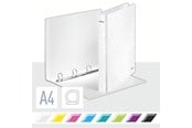 Ringpermer & Brevordnere - Leitz Ringperm WOW Laminert kartong A4+ 4DR/25mm Hvit - 42420001