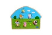 Babyleker - Barbo Toys Peppa Pig Wooden Peg Puzzle - Play - 8980