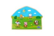 Babyleker - Barbo Toys Peppa Pig - Wooden Peg Puzzle - Playground - 8980