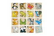 Brettspill & Puslespill - Goki Wooden Memo Animals - 56700