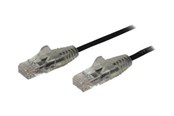 Nettverkskabel - StarTech.com 3m CAT6 Cable - Black Slim CAT6 Patch Cord - Snagless - LSZH - patch cable - 3 m - black - Svart - 3m - N6PAT300CMBKS