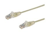 Nettverkskabel - StarTech.com 3m CAT6 Cable - Grey Slim CAT6 Patch Cord - Snagless - LSZH - patch cable - 3 m - grey - Grå - 3m - N6PAT300CMGRS