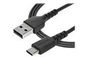 USB - StarTech.com 1 m / 3.3ft. USB 2.0 to USB C Cable - Black - Aramid Fiber - USB-C cable - 1 m - RUSB2AC1MB
