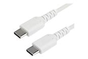 USB - StarTech.com 1 m / 3.3 ft. USB C Cable - White - Aramid Fiber - USB-C cable - 1 m - RUSB2CC1MW