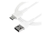 USB - StarTech.com 1 m / 3.3 ft. USB 2.0 to USB C Cable - White - Aramid Fiber - USB-C cable - 1 m - RUSB2AC1MW