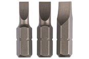 Bormaskin & Bits - Bosch 3-delers sett skrutrekkerbits standard for skruer med rett spor (S) 0,6x4,5; 0,8x5,5; 1,2x6,5; 25 mm - 2609255963