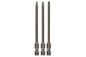 Bormaskin & Bits - Bosch 3-delers skrutrekkerbits-sett, ekstra hard T8; T10; T15; 89 mm - 2607001759