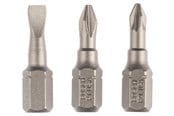 Bormaskin & Bits - Bosch 3-delers skrutrekkerbits-sett, ekstra hard (blandet) S 0,6x4,5; PH1; PZ1; 25 mm - 2607001765