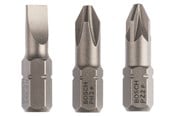 Bormaskin & Bits - Bosch 3-delers skrutrekkerbits-sett, ekstra hard (blandet) S 1,0x5,5; PH2; PZ2; 25 mm - 2607001766