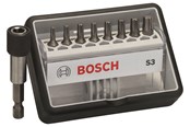 Bormaskin & Bits - Bosch 8+1-delers Robust Line skrutrekkerbits-sett S ekstra hard 25 mm, 8+1 hull - 2607002562