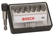 Bormaskin & Bits - Bosch 12+1-delers Robust Line skrutrekkerbits-sett M ekstra hard 25 mm, 12+1 hull - 2607002563
