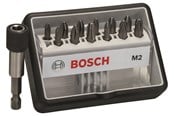 Bormaskin & Bits - Bosch 12+1-delers Robust Line skrutrekkerbits-sett M ekstra hard 25 mm, 12+1 hull - 2607002564