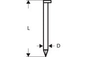 Verktøy - Bosch Plastbåndet spiker med D-hode SN34DK 65 2,8 mm, 65 mm, blank, glatt - 2608200001