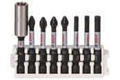 Bormaskin & Bits - Bosch Impact Control-skrutrekkerbits, pakke med 8 deler, 2xPH2, 2xPZ2, 1xT20, 1xT25, 1xT30 - 2608522326