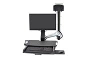 Skjermholder - Ergotron SV Combo System with Worksurface & Pan Small CPU Holder - mounting kit (Lift and Pivot) - 45-594-026
