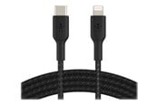 Skjermkabel - Belkin BoostCharge USB-C to Lightning Cable - Braided - 2m - Black - CAA004BT2MBK