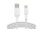 USB - Belkin BOOST CHARGE" USB-A to USB-C Cable_Braided 2M Wh - CAB002BT2MWH