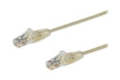 Nettverkskabel - StarTech.com 1.5m CAT6 Cable - Grey Slim CAT6 Patch Cord - Snagless - LSZH - patch cable - 1.5 m - grey - Grå - 1m - N6PAT150CMGRS