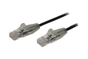Nettverkskabel - StarTech.com 2.5m CAT6 Cable - Black Slim CAT6 Patch Cord - Snagless - LSZH - patch cable - 2.5 m - black - Svart - 2.5m - N6PAT250CMBKS