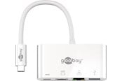 Dokkingstasjon - Pro USB C with Power Delivery to HDMI/LAN/USB C PD adapter - 4040849621055