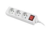 Strømkabel (ekstern) - Lanberg PS1-03E-0300-W - power strip - 2500 Watt - PS1-03E-0300-W