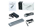 USB-hub - I-Tec USB 3.0 Charging HUB - 16-Port - 90W - USB 3.0 Type-A USB-hub - 16 porter - Grå - U3CHARGEHUB16