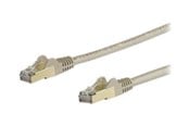 Nettverkskabel - StarTech.com 10m CAT6a Ethernet Cable - Grey RJ45 Shielded Cable Snagless - patch cable - 10 m - grey - Grå - 10m - 6ASPAT10MGR