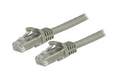 Nettverkskabel - StarTech.com 7.5 m CAT6 Cable - Grey Patch Cord - Snagless - ETL Verified - patch cable - 7.5 m - grey - Grå - 7.5m - N6PATC750CMGR