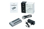 USB-hub - I-Tec USB 3.0 Charging HUB 7-Port - 36W - USB 3.0 USB-hub - 7 porter - Grå - U3CHARGEHUB7
