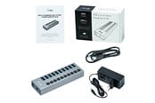 USB-hub - I-Tec USB 3.0 Charging HUB - 10-Port - Type-A - 48W USB-hub - 10 porter - Grå - U3CHARGEHUB10