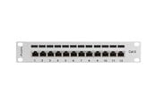 Tilbehør - Lanberg PPF6-9012-S Patch Panel 12-Port 1U 10" Cat6 FTP Shielded Grey - PPF6-9012-S