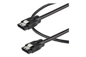 Sata - StarTech.com 0.3 m Round SATA Cable - Latching Connectors - 6Gbs SATA Cable - SATA cable - 30 cm - SATRD30CM