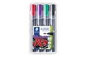 Skrive- & Tegneverktøy - Staedtler Marker Lumocolor permanent 4pcs.box - 352 WP4
