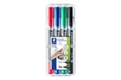 Skrive- & Tegneverktøy - Staedtler perm. marker Lumocolor duo 4pcs box - 348 WP4