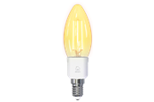 Smarthus - Deltaco LED dekorpære, E14, WiFI 2.4GHz, 4,5W, 400lm, dimbar, hvit - SH-LFE14C35