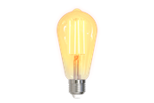 Smarthus - Deltaco LED dekorpære spiral, E27, 5,5W, 470lm, WiFi 2.4GHz, dimbar, hvit - SH-LFE27ST64