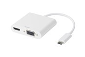 Dokkingstasjon - Deltaco USB-C docking station HDMI/VGA/USB-C 100 - USBC-HDMI16