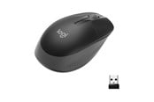 Mus - Logitech M190 Full-size Wireless Optical PC Mouse - Charcoal - Mus - Optisk - 3 knapper - Svart - 910-005905